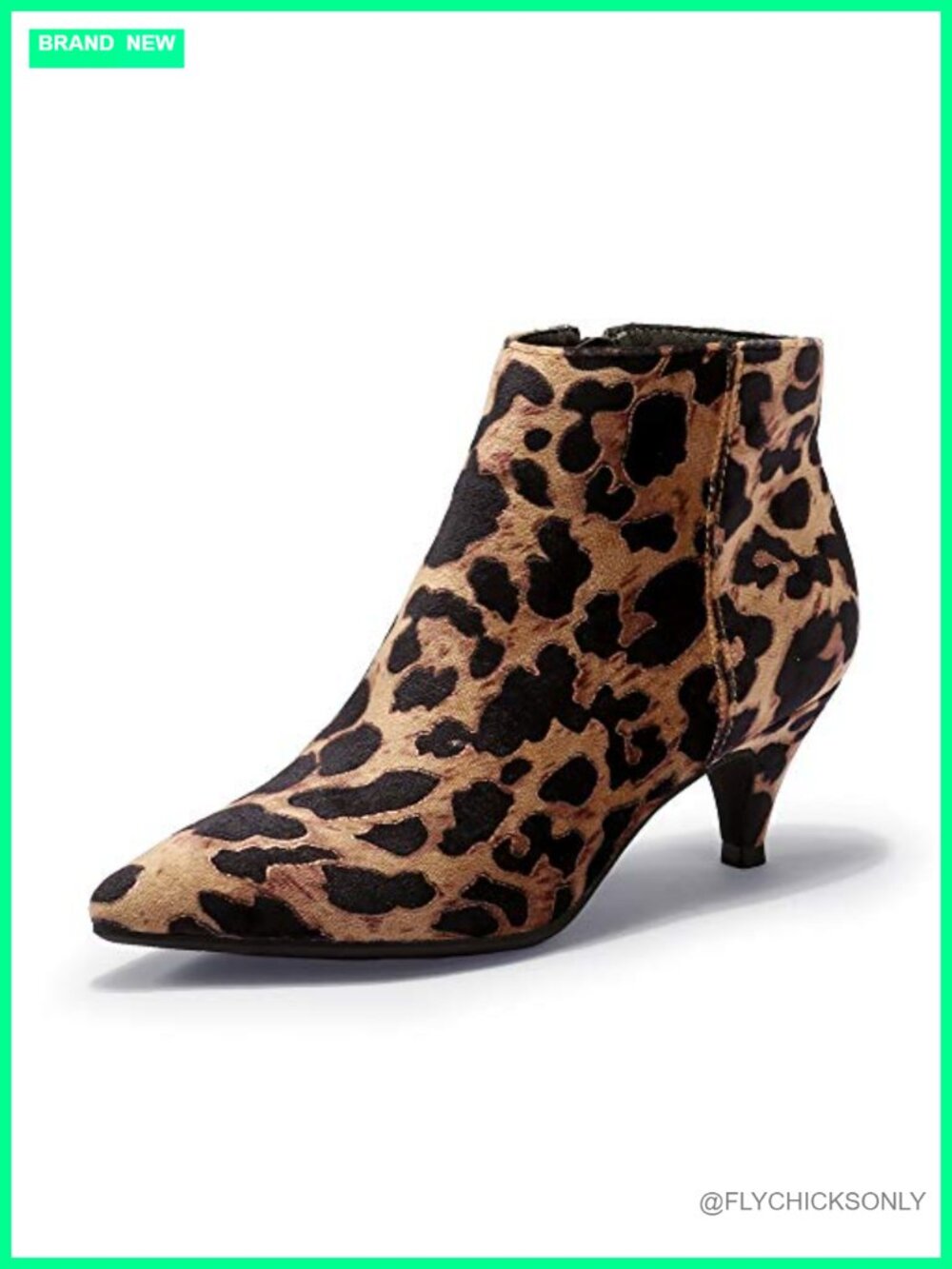 Women's Kitten Heel Ankle Boots Pointed Toe Side Zip Dress Booties